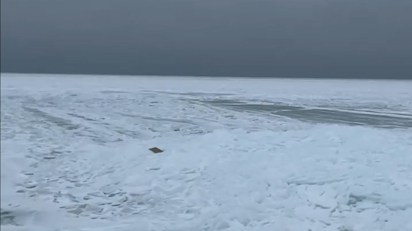 Азовське море пішло під кригу: відео Азовське море пішло під кригу: відео